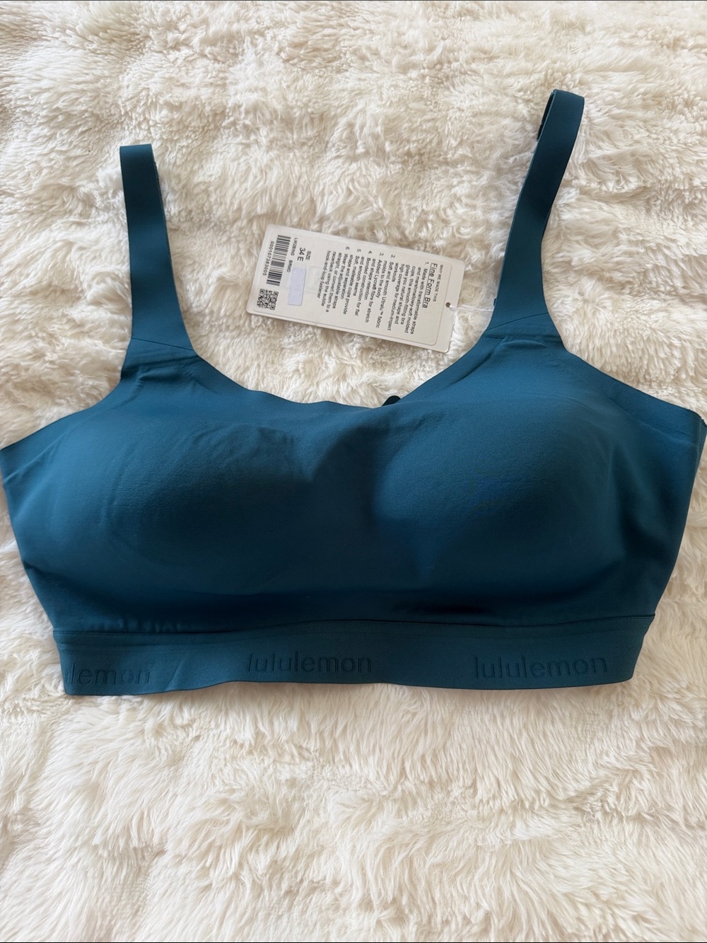lululemon athletica Deep Teal Fine Form Sports Bra 34E